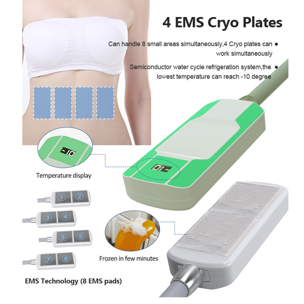 Salon Fat Freezing Machine with Lipolysis Laser and EMS Muscle Sculpting Function
