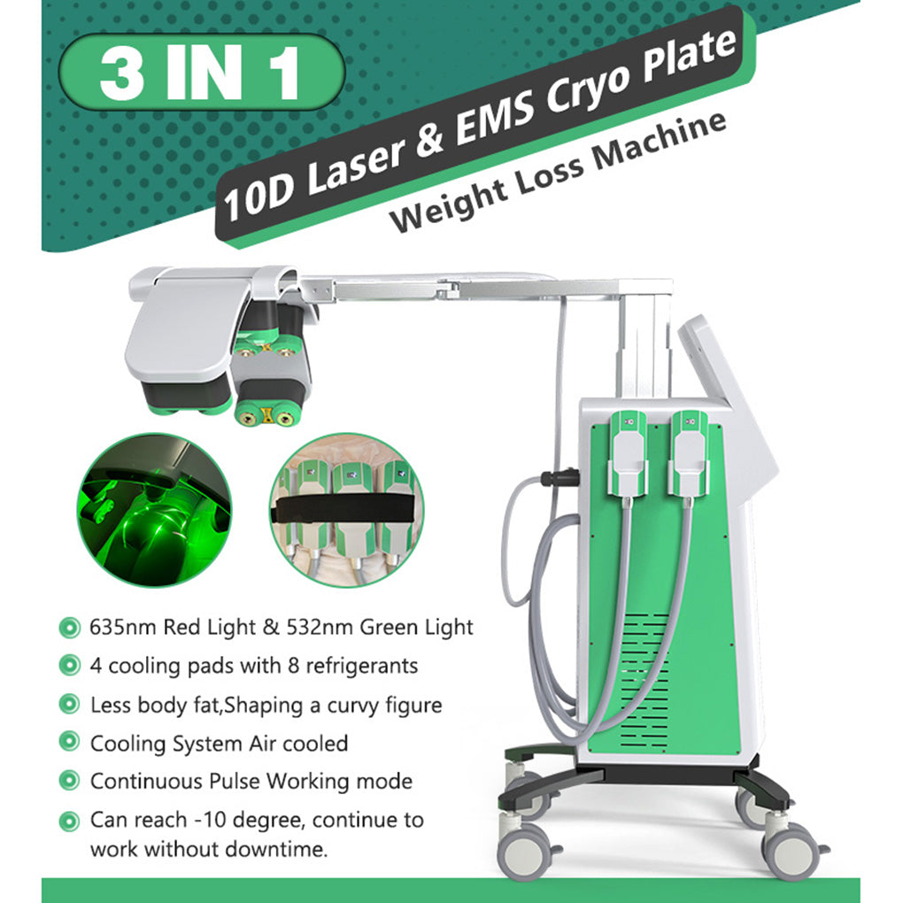 Salon Fat Freezing Machine with Lipolysis Laser and EMS Muscle Sculpting Function