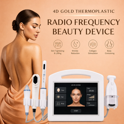 Thermal Plastic 4D Gold RF Facial Beauty Device