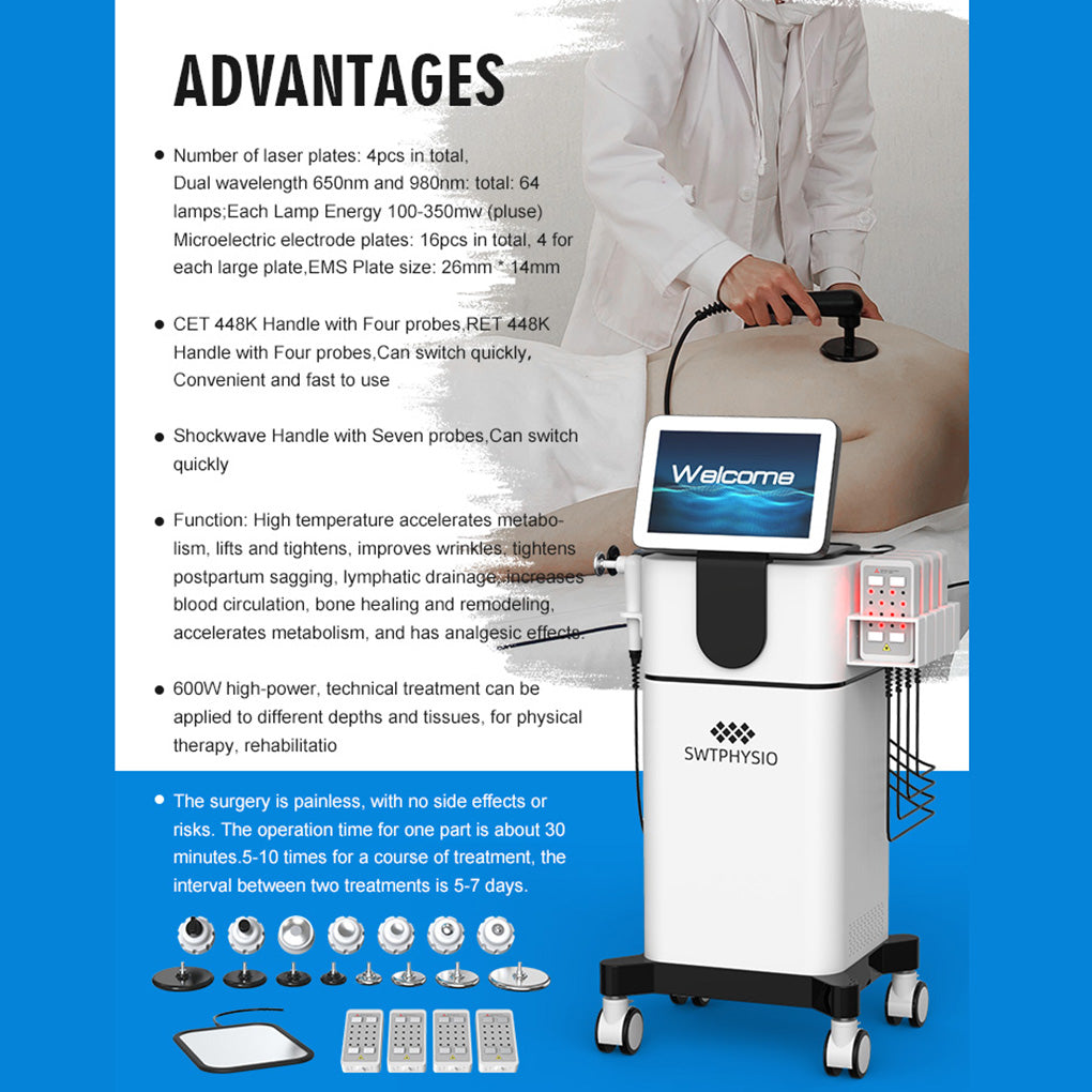 Multifunctional Shockwave Therapy Machine for Fat Reduction Body Contouring & Skin Tightening