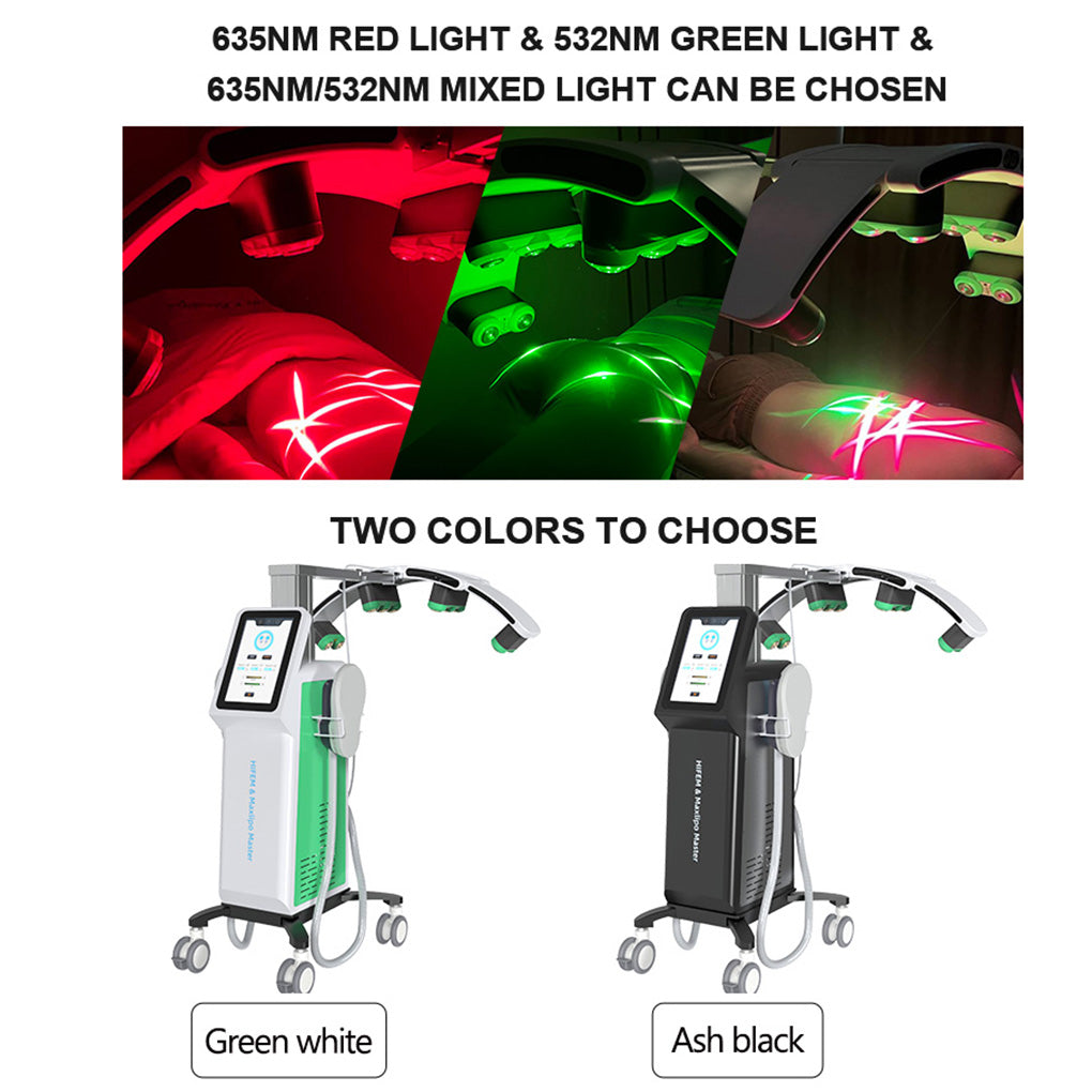 HIEMT EMS Muscle sculptor Machine with Lipolysis Cold Laser for Fat Loss Treatment