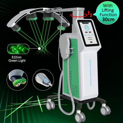 HIEMT EMS Muscle sculptor Machine with Lipolysis Cold Laser for Fat Loss Treatment
